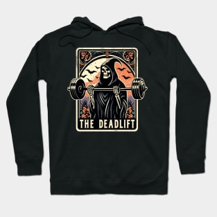 The Deadlift Death Tarot Card Grim Reaper Weight Training Workout Hoodie